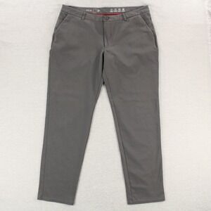 Rye 51 Voyager Chino Pants Mens 36x30 Gray Slim Straight Cotton Nylon Elastic